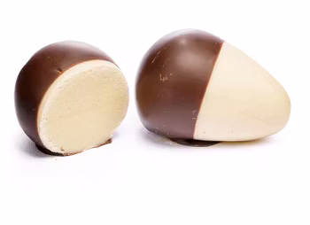 Halvdoppad naturell stor