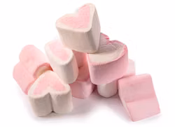 Marshmallows i hjärtform