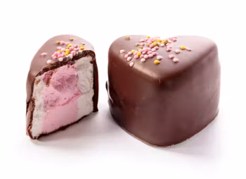 Marshmallow hjärta mörk