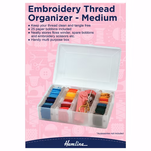 Förvaringslåda broderigarn Hemline - Mellan
