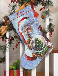Dimensions Gold  - Santa's Snow Globe Stocking