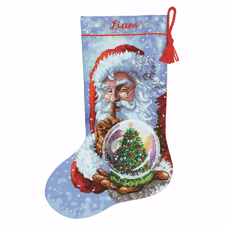 Dimensions Gold  - Santa's Snow Globe Stocking