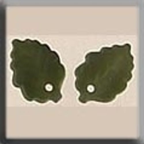 Glass Treasures 12144 Medium Leaf Matte Olive