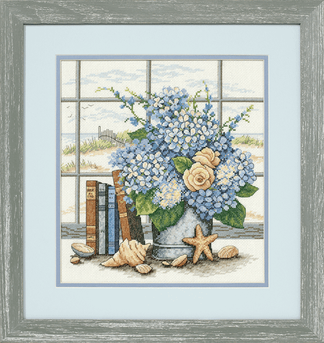 Dimensions - Hydrangeas and Shells