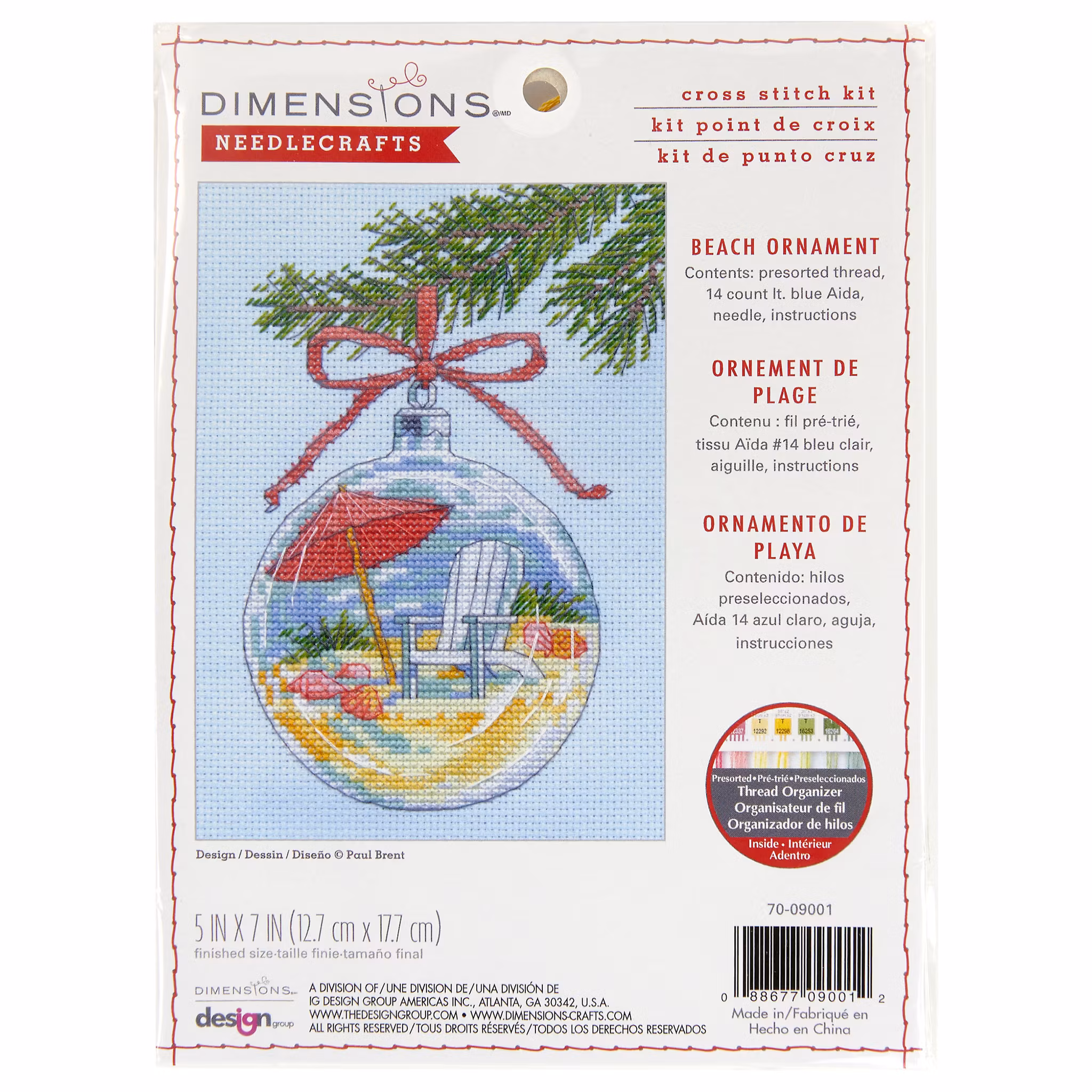 Dimensions - Beach Ornament