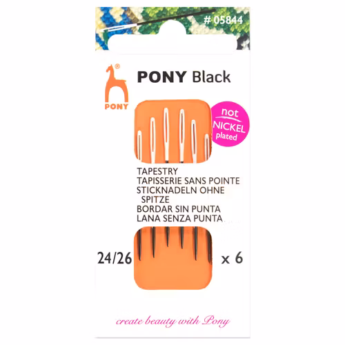 Pony Black broderinål utan udd 24/26