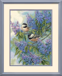 Dimensions Gold  -  Chickadees & Lilacs