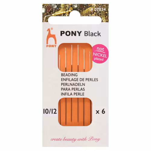 Pony Black with White Eye pärlnål 10/12