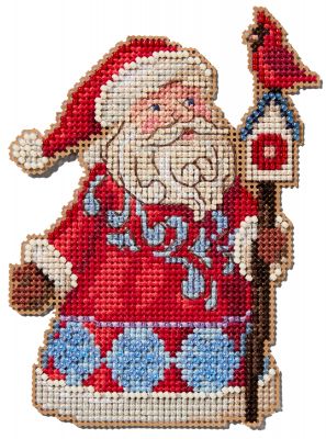 Mill Hill - Santa & Cardinal Birdhouse by Jim Shore (2024)