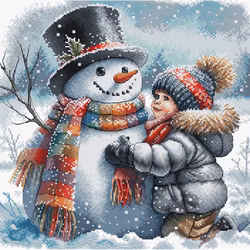 AVA Stitch - Boy and his Snow Friend P086