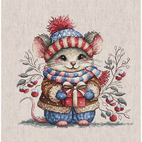 AVA Stitch - Little Mouse with Scarf P095