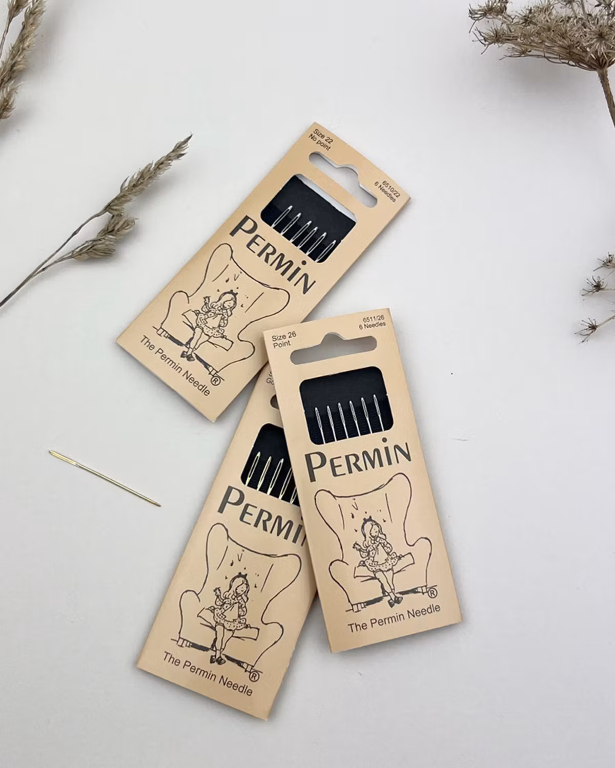 Perminnålen med spets - 6 pack