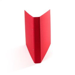 VÄVKLÄDD PÄRM A4, bred rygg - Ruby red