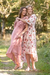 Capri Aveline Dress, Creme/Rose