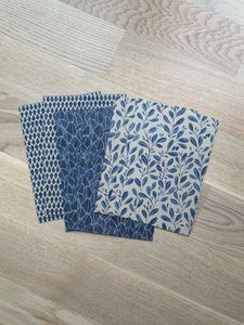 6 st KORT A5, blå - Dripp, Field, Olivia