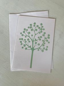 1 st kort Träd, A5 inkl kuvert