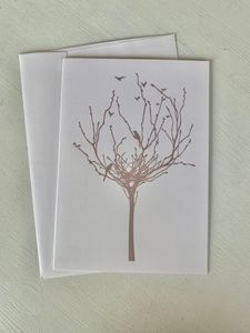 1 st kort Birds, A5 inkl kuvert