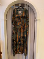 KAFTAN - grön/guldorange