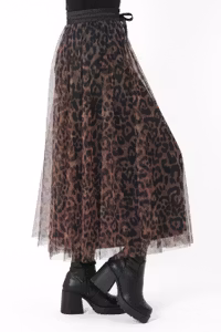 CAPRI NATALIA TULLE SKIRT CHOCOLATE/BLACK