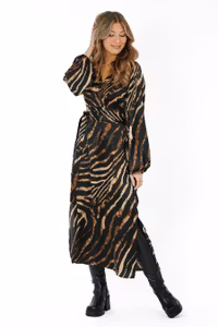 CAPRI MILANI DRESS BLACK/ESPRESSE/GOLD