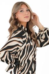 CAPRI EVELYN SHIRT CHAMPAGNE/BLACK/HAZEL
