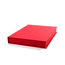 VÄVKLÄDD BOX A4 - Ruby red