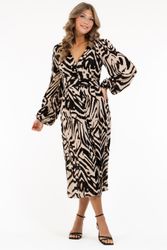 CAPRI ALLEGRA DRESS SAND/BLACK/ESPRESSO