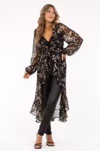 CAPRI MEDINA KAFTAN CHEETAH/ESPRESSO/BLACK
