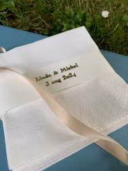 Servetter Kaffe - handpräglade, valfri text
