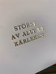 Handpräglat KORT - STÖRST AV ALLT ÄR KÄRLEKEN