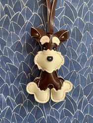 TERRIER, Dogcharm/Bagcharm - Väskdekoration Mörkbrun