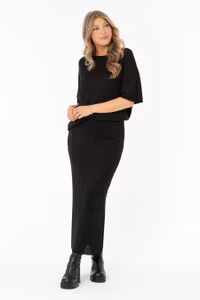 CAPRI FRANCES KNIT SKIRT ANTIQUE BLACK