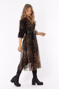 CAPRI PRISCILLA TULLE DRESS HAZEL/BLACK