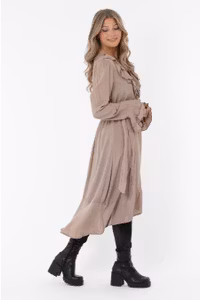 CAPRI ADELINE DRESS CAFFE LATTE