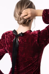 CAPRI VALERIE VELVET DRESS BEAUJOLAIS