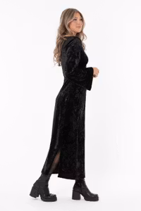 CAPRI VALERIE VELVET DRESS BLACK