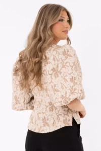 CAPRI BELORA BLOUSE ROSE CHAMPAGNE