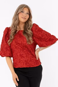 CAPRI BELORA BLOUSE RUBY RED