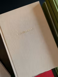 TACKSAMHET -  präglad, notebook A5