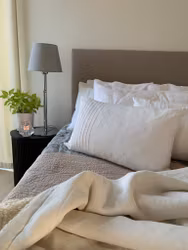 Linnekuddfodral STRÅ, Vit 60x40 cm