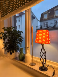 Lampskärm, Elefanter orange