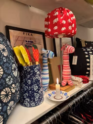 Handvirkad Giraff, rosa