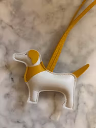 GOLDEN RETRIVER, Dogcharm/Bagcharm - Väskdekoration Mörkbrun