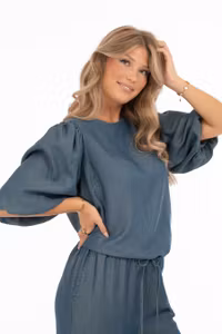 CAPRI CASSIDY BLOUSE BLUE DENIM