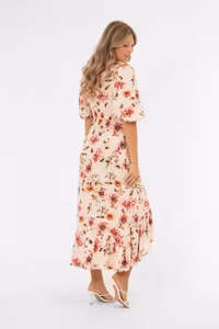 Capri Aveline Dress, Creme/Rose