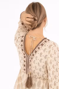 Lilou Dress Buttercream/Coffee