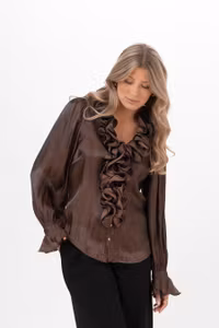 CAPRI ARIA BLOUSE ESPRESSO BROWN