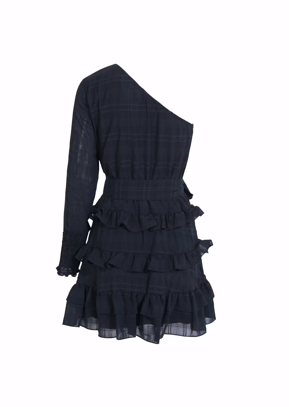 Black dress with ruffles - Whitney