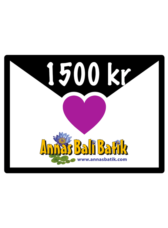 Presentkort, 1500 kr
