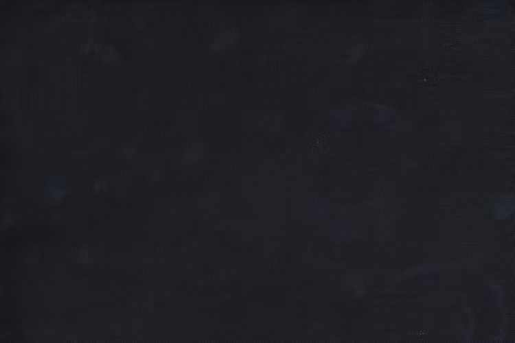 Svart med mörkgråa prickar och cirklar. Viskos. 130 cm bred